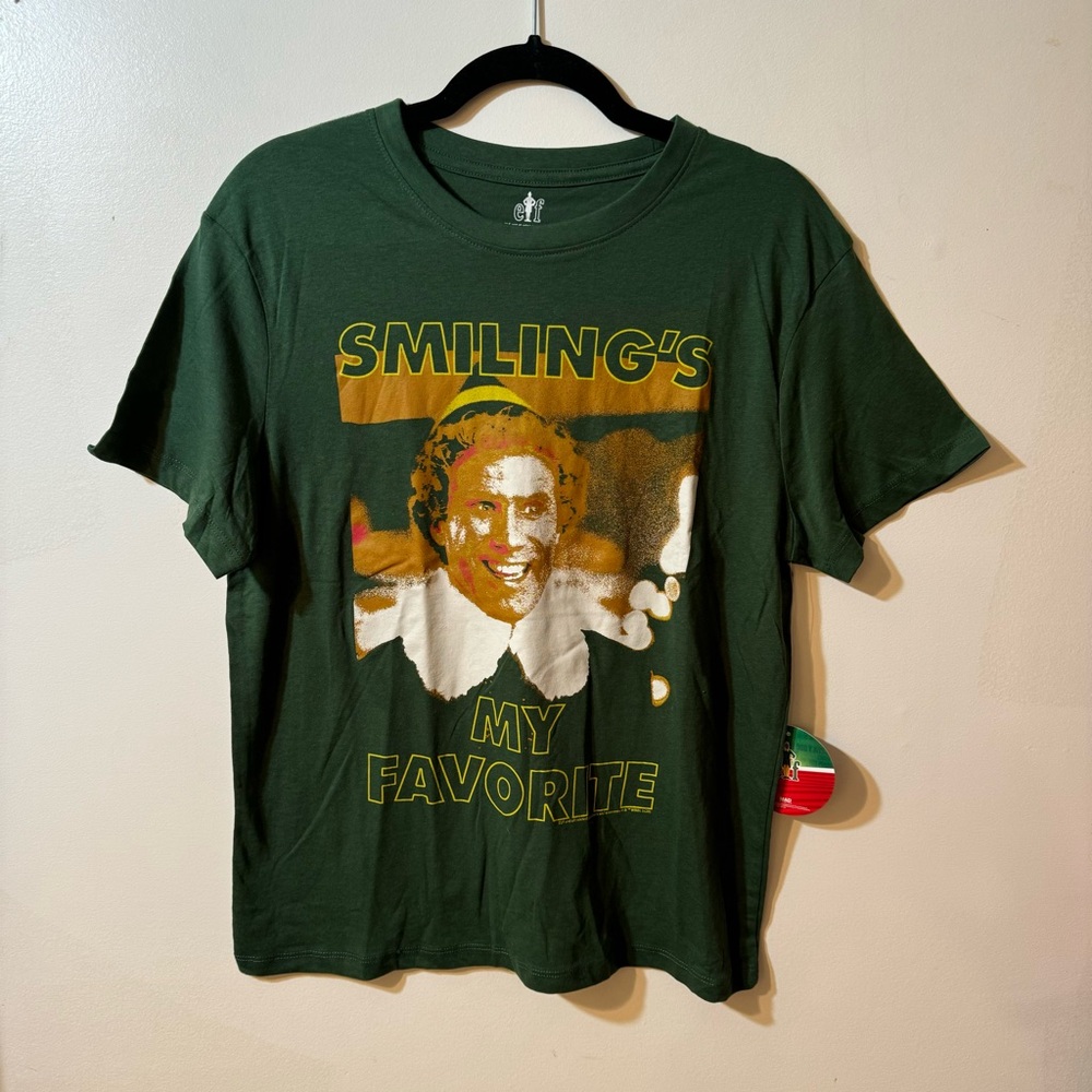 Men’s Elf Buddy Smiles Short Sleeve T-shirt / Will Ferrell /NWT